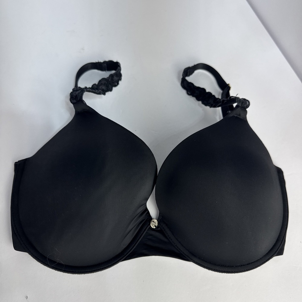 NATORI 732080 Pure Luxe T-Shirt Smooth Contour Bra Black Size 34DD